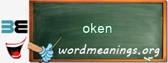 WordMeaning blackboard for oken